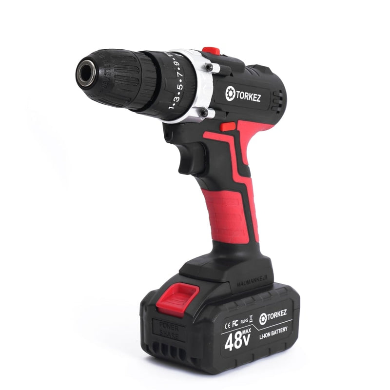 Parafusadeira sem fio 48V com 2 baterias - Torkez - 48V - BIVOLT
